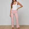 Kendra Coated Cropped Flare Jean