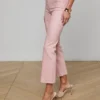 Kendra Coated Cropped Flare Jean