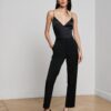 Dara Stretch-Satin Bodysuit
