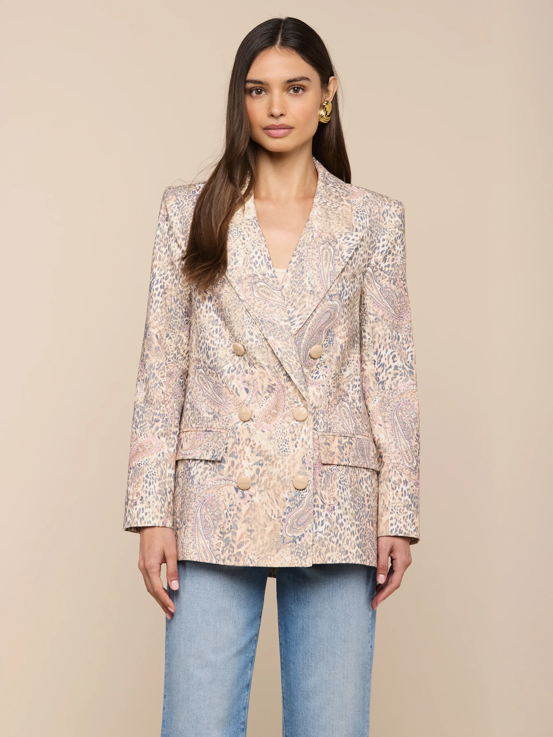 Cambrie Oversized Linen-Blend Blazer