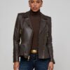 Lyric Leather Peplum Jacket