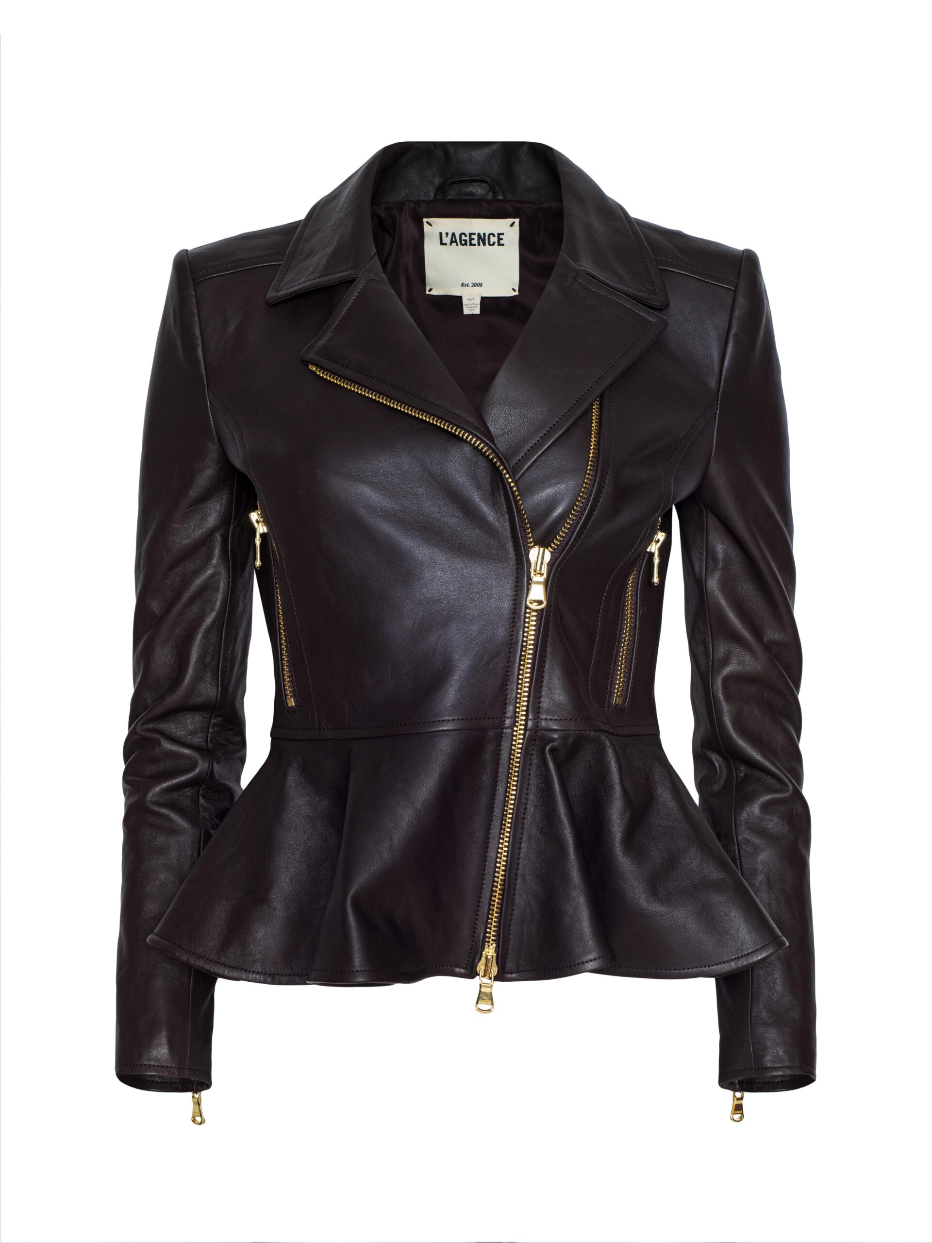 Lyric Leather Peplum Jacket