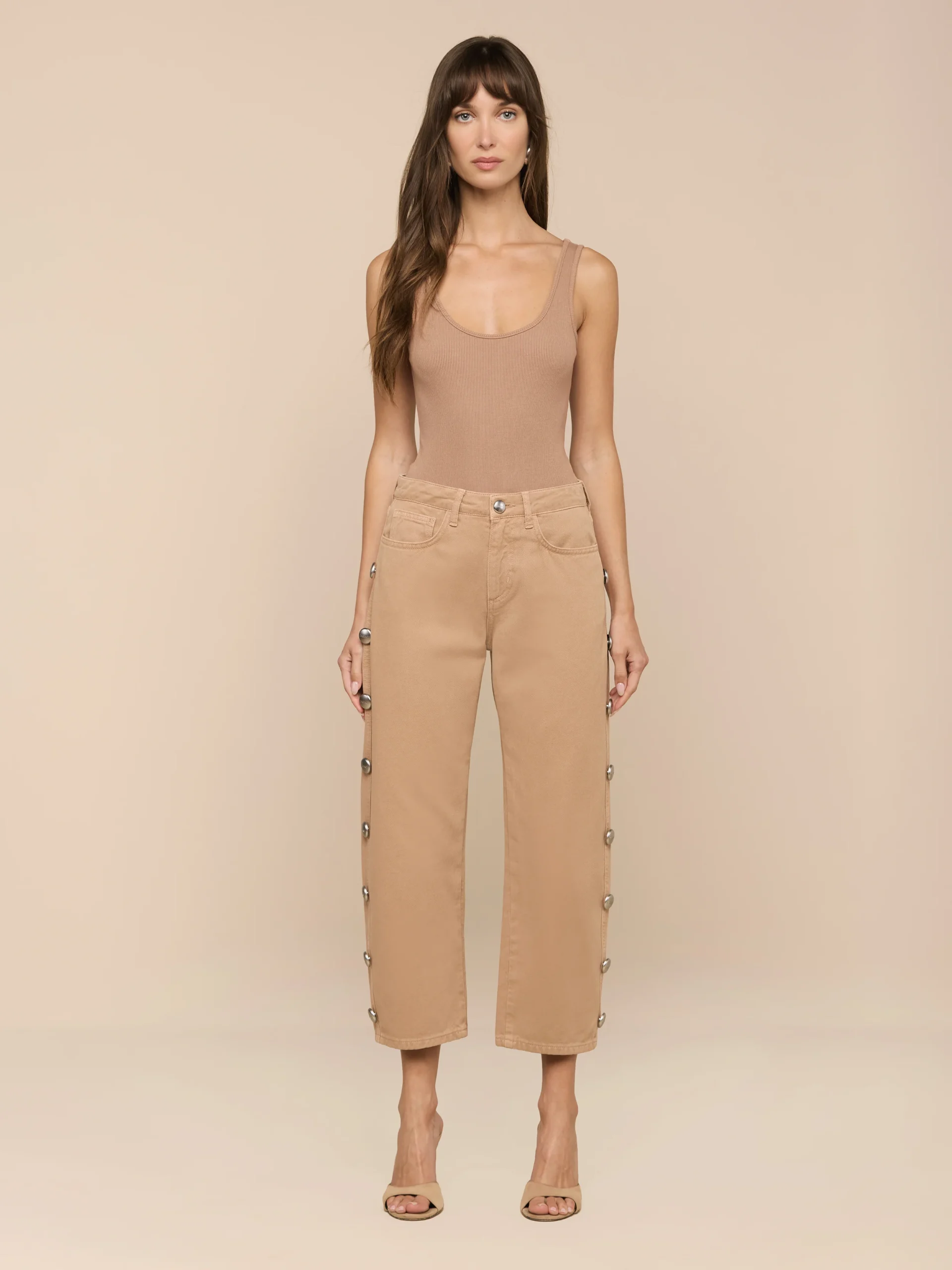 Mallis Studded Bow-Leg Jean