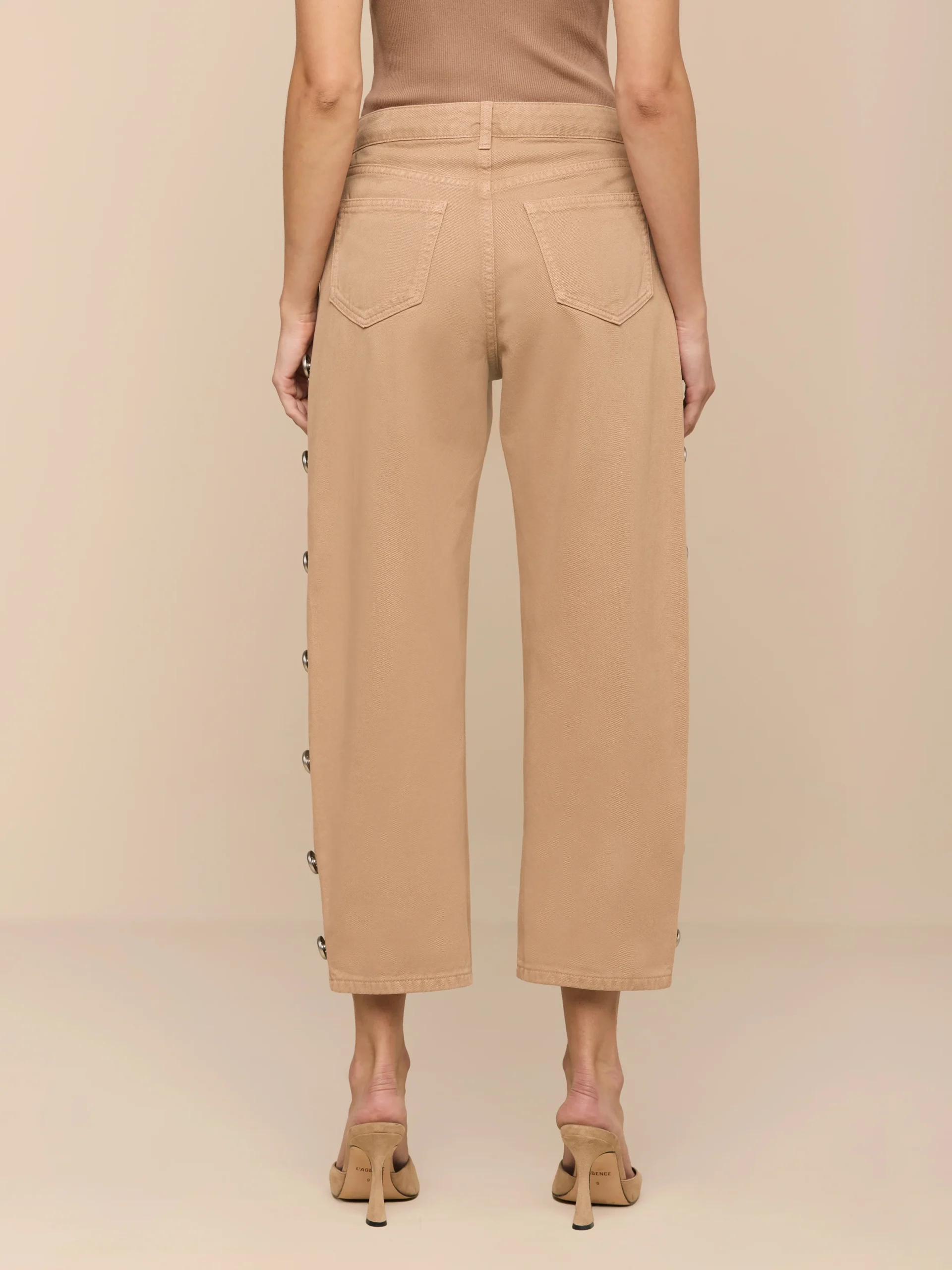 Mallis Studded Bow-Leg Jean