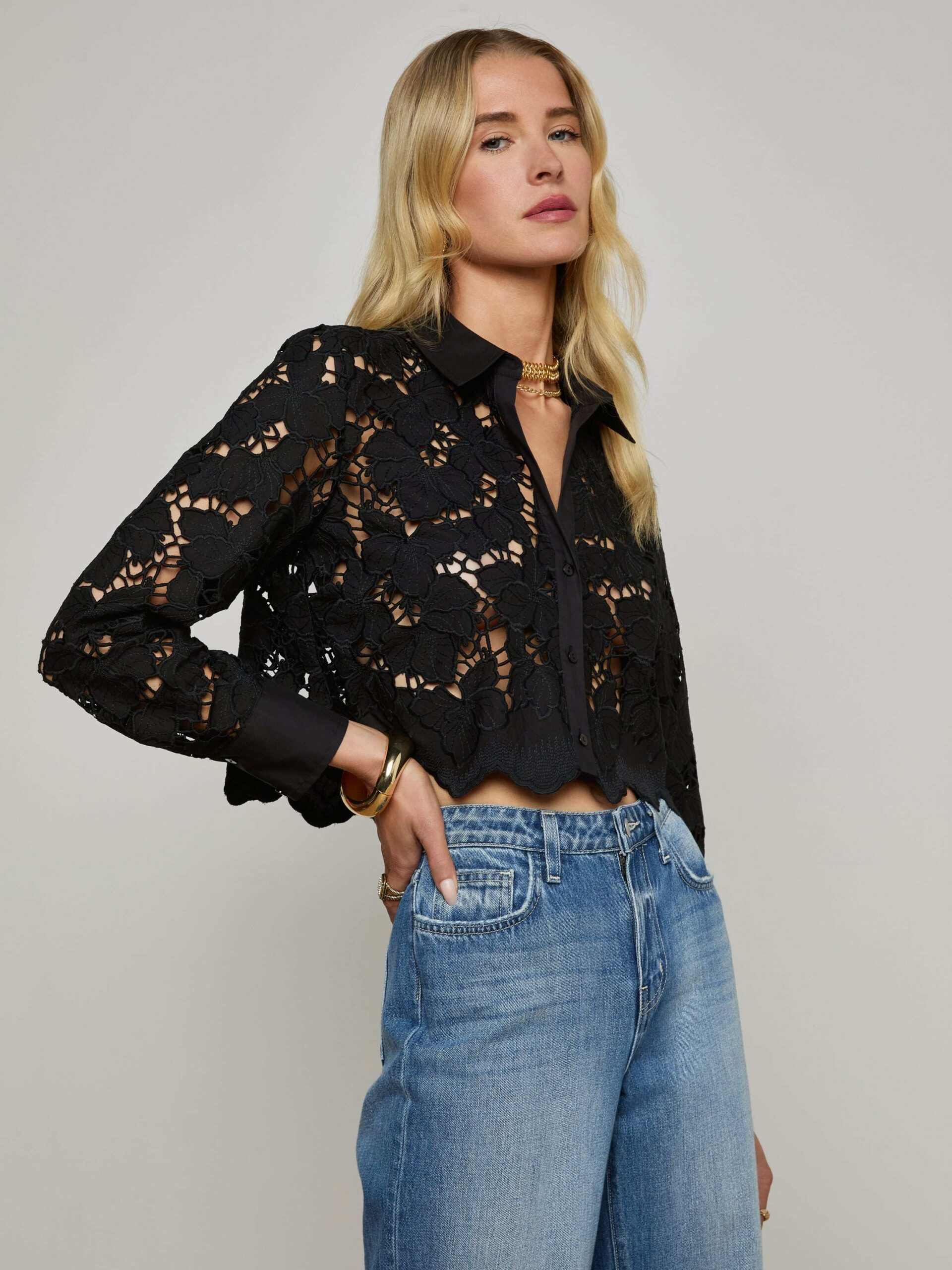 11461-seychelle-cropped-eyelet-blouse-3.jpg Seychelle Cropped Eyelet Blouse