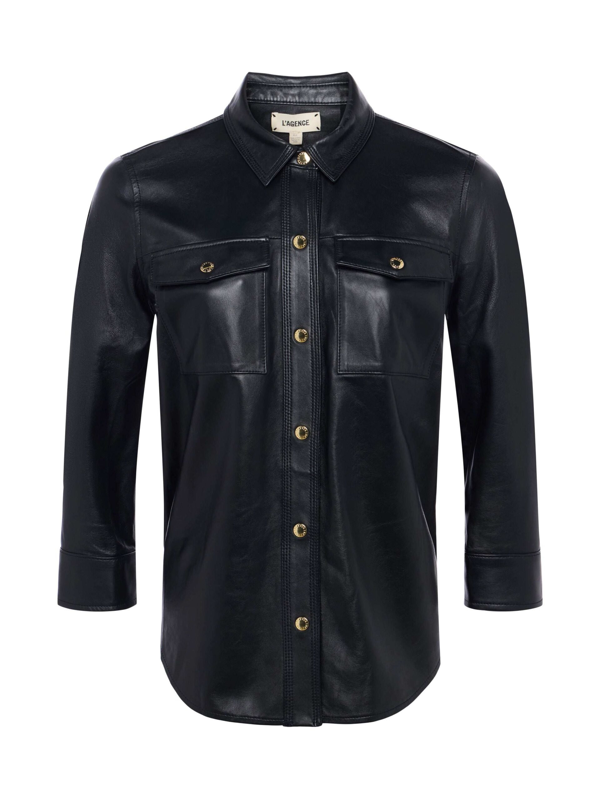 Avina Leather Shirt