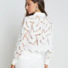 Seychelle Cropped Eyelet Blouse