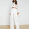 Seychelle Cropped Eyelet Blouse