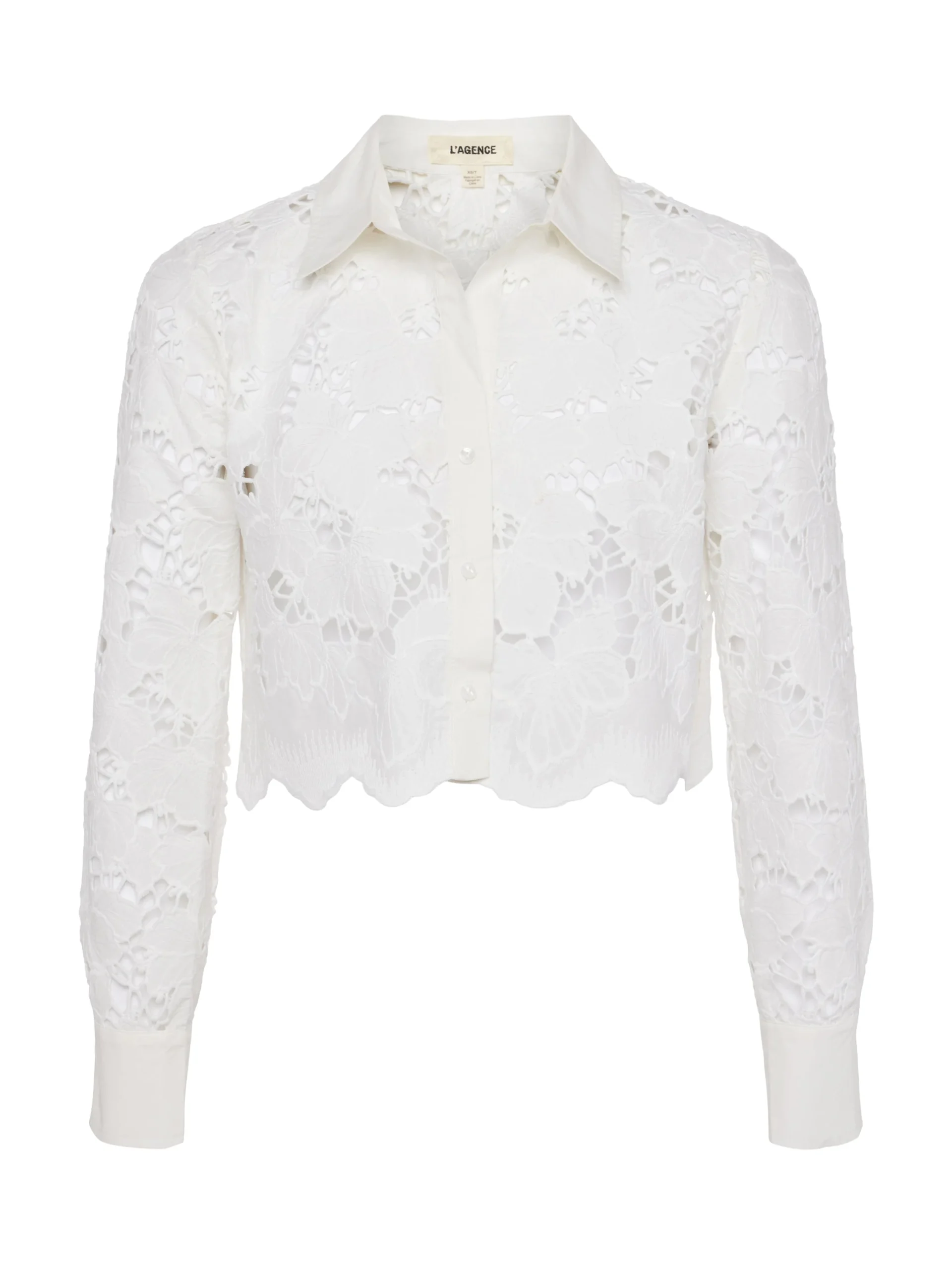 Seychelle Cropped Eyelet Blouse