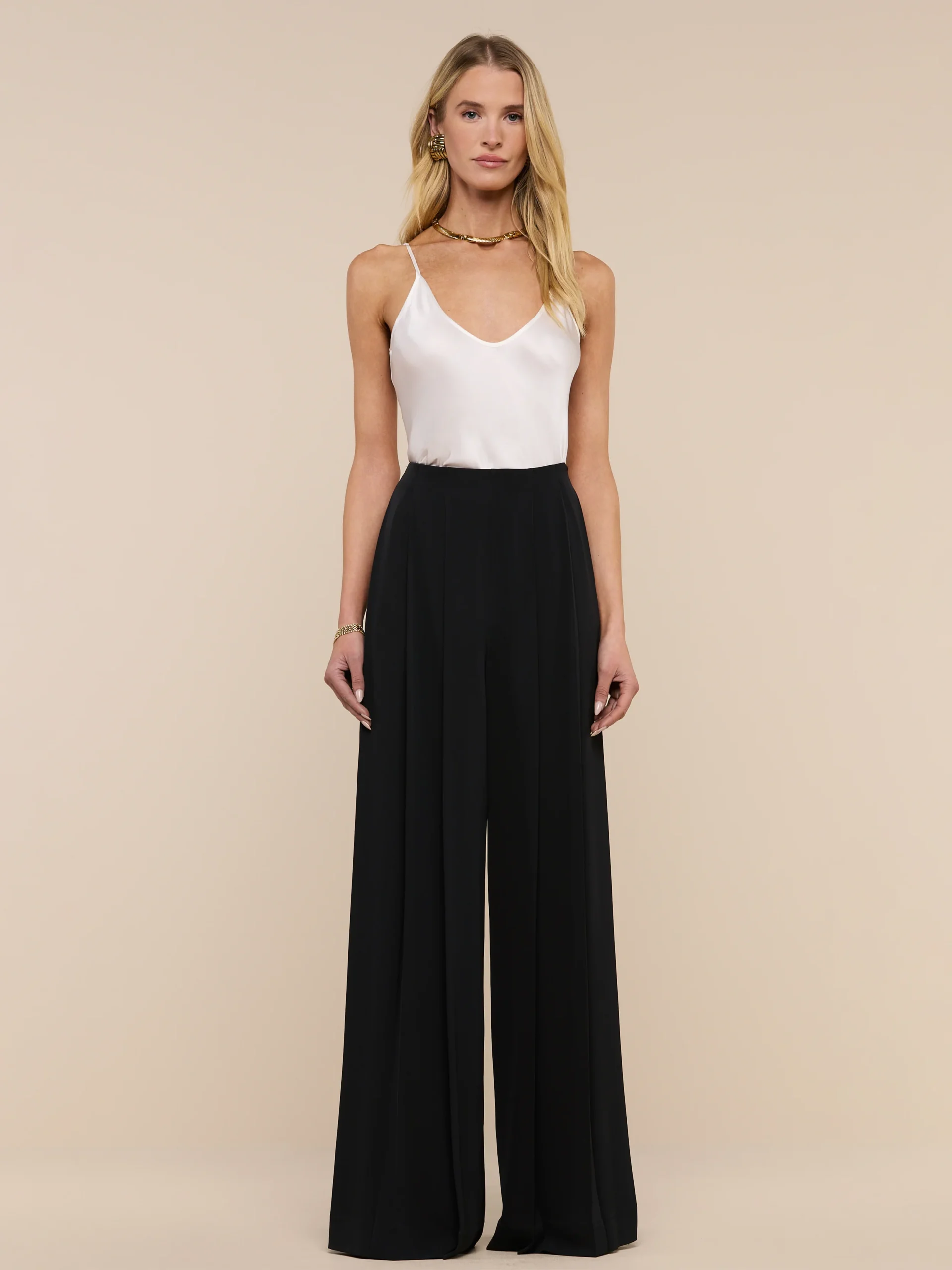 Nova Pleated Wide-Leg Pant