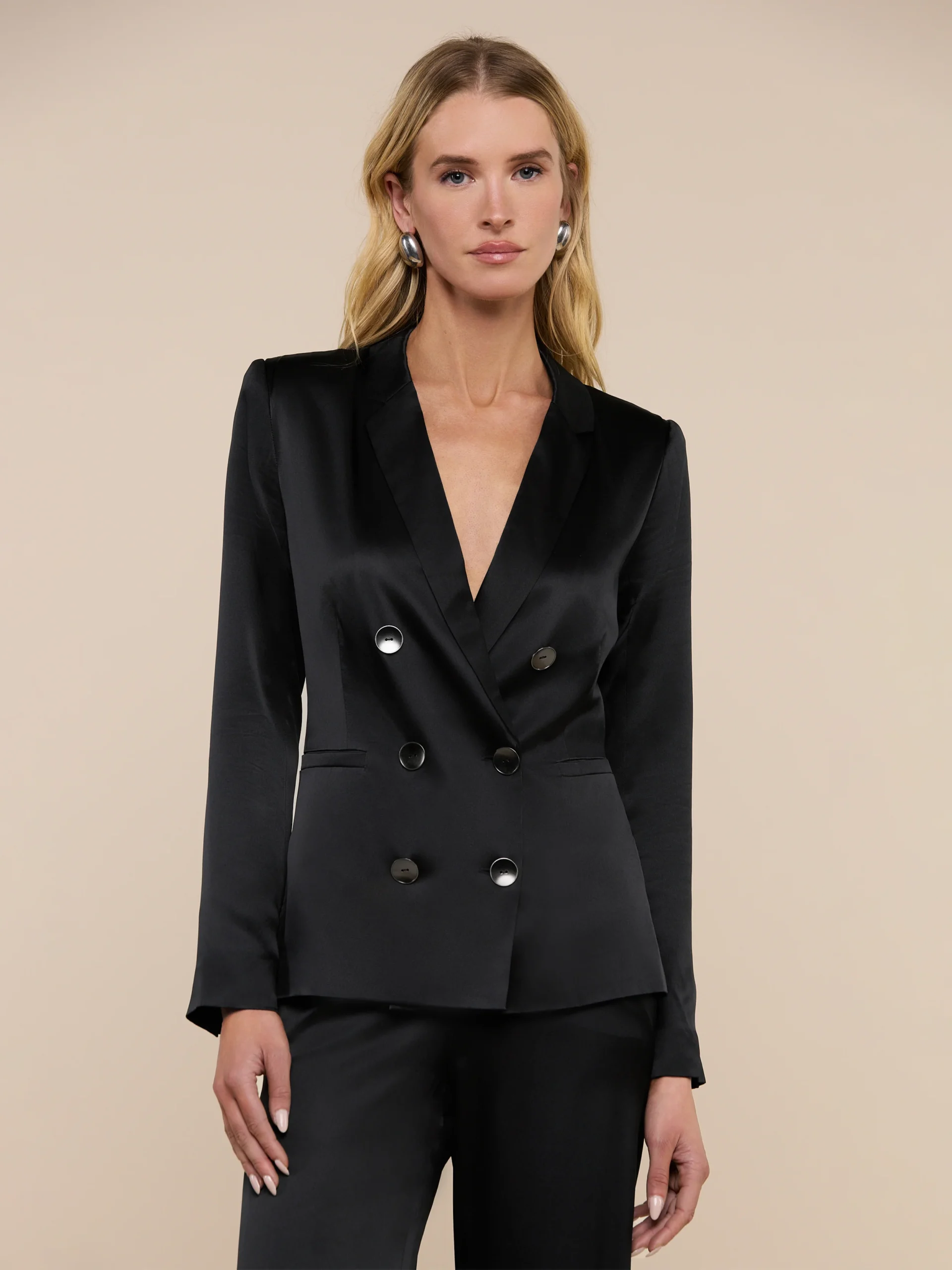 Colin Silk Charmeuse Blazer