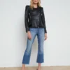 Lyric Leather Peplum Jacket