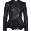 Lyric Leather Peplum Jacket