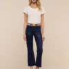 Kendra Coated Cropped Flare Jean