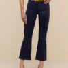 Kendra Coated Cropped Flare Jean