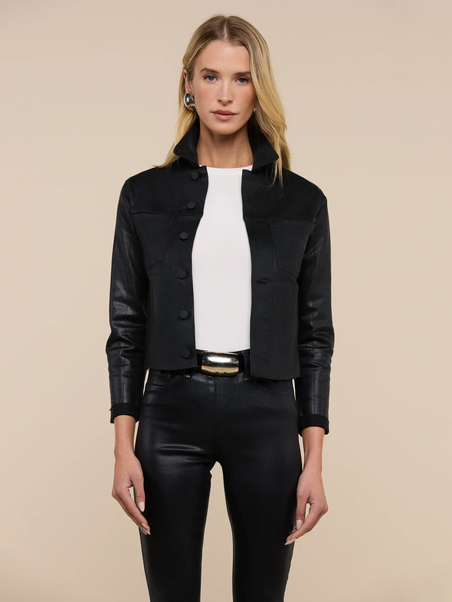Janelle Coated Jean Jacket