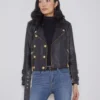 Billie Belted Leather Jacket