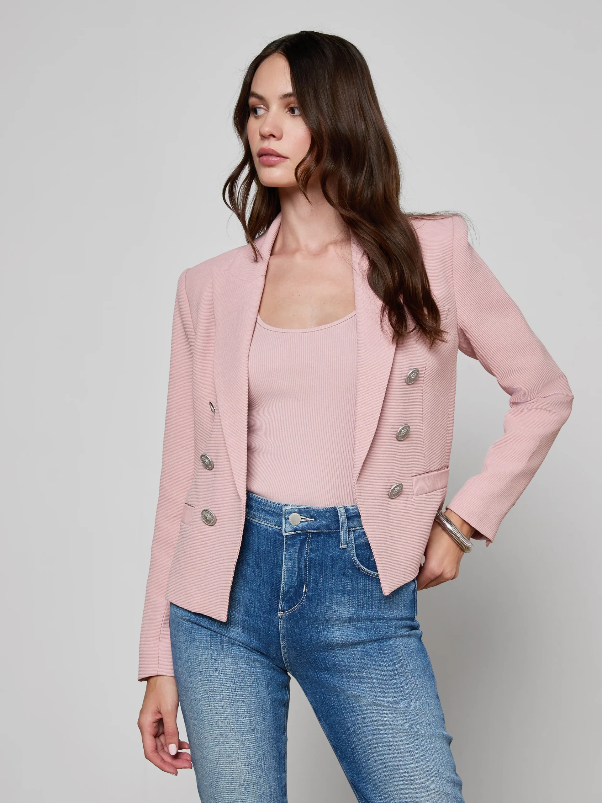 Brooke Open-Front Blazer