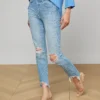 High Line Distressed Skinny Jean