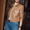 Kumi Cropped Leather Jacket