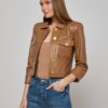Kumi Cropped Leather Jacket