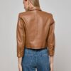 Kumi Cropped Leather Jacket