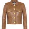 Kumi Cropped Leather Jacket