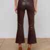 Kendra Coated Cropped Flare Jean