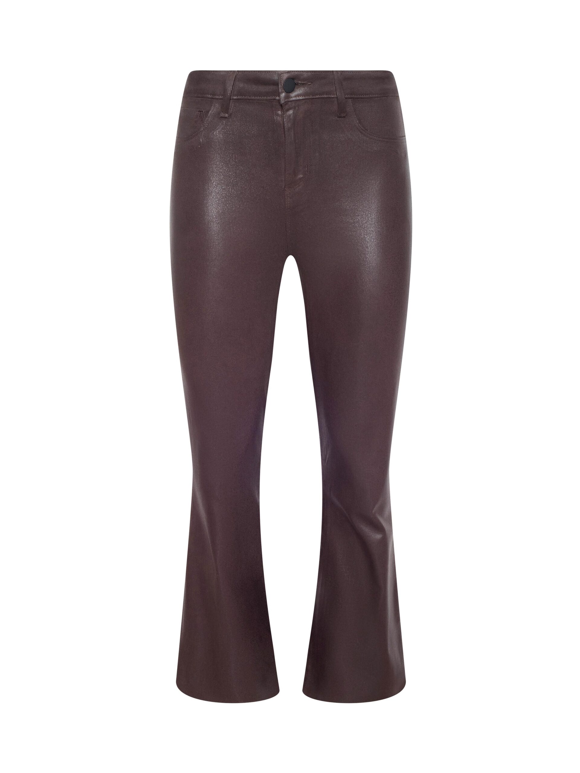 Kendra Coated Cropped Flare Jean
