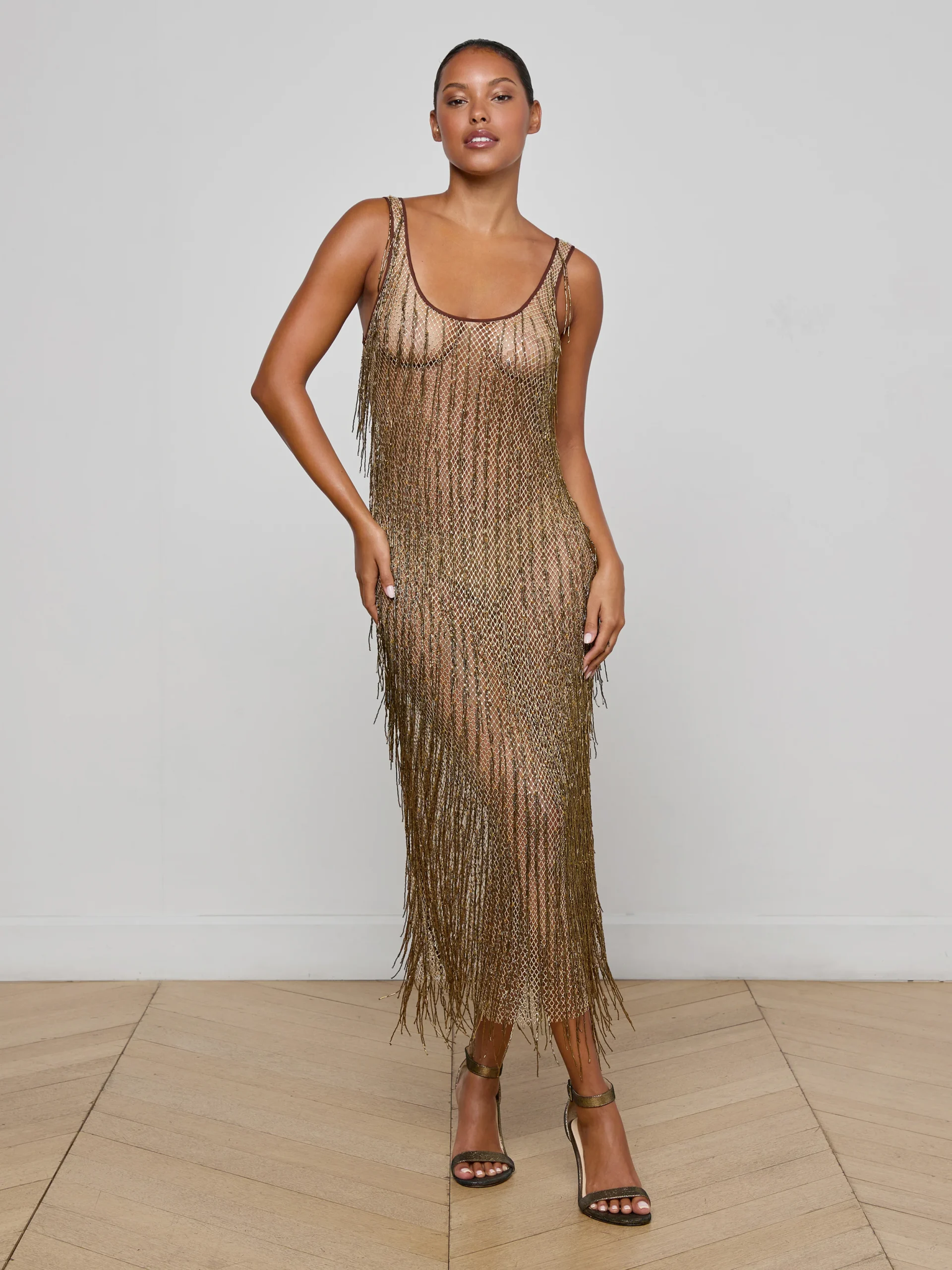 Gracelynn Beaded Fringe Dress