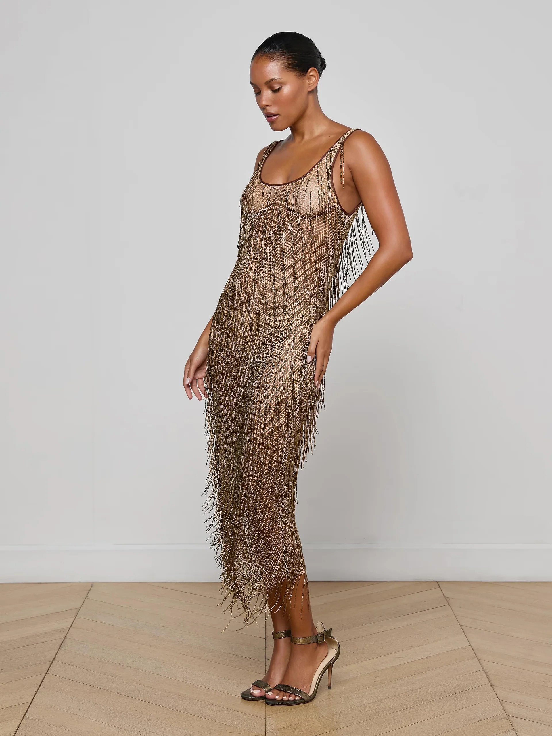 Gracelynn Beaded Fringe Dress