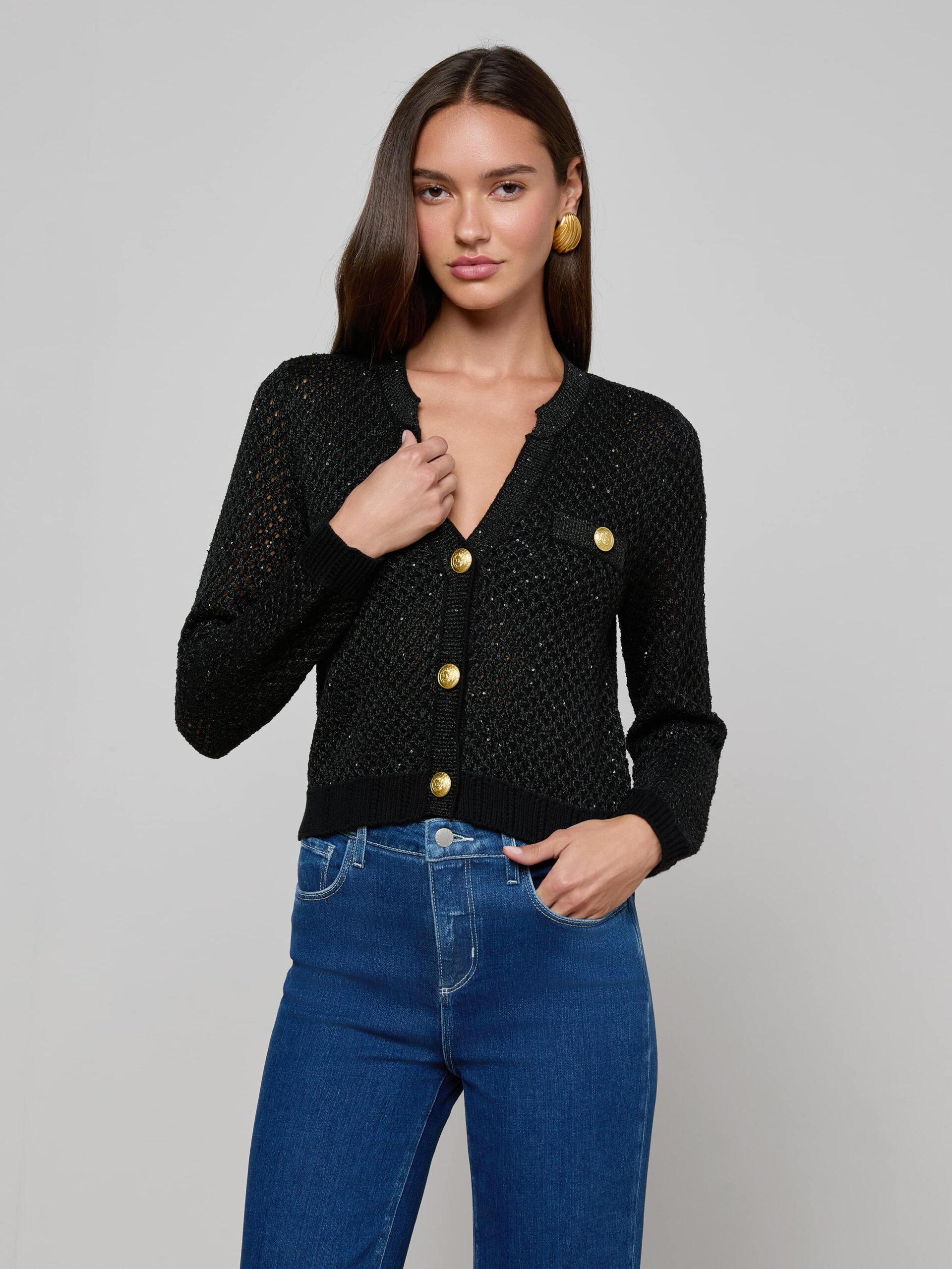 Blanca Sequin Cardigan