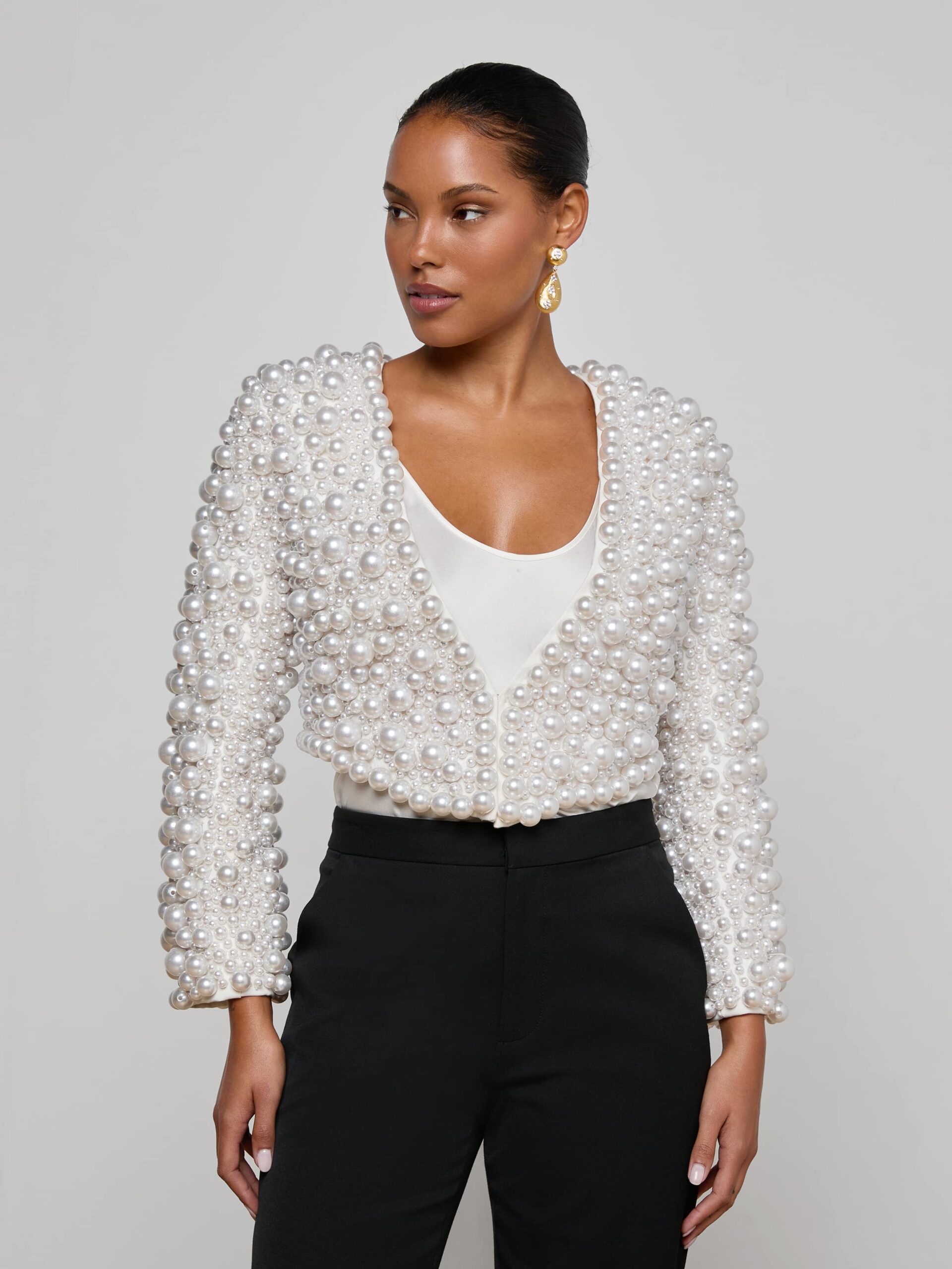 Belle Oversized Pearl Jacket
