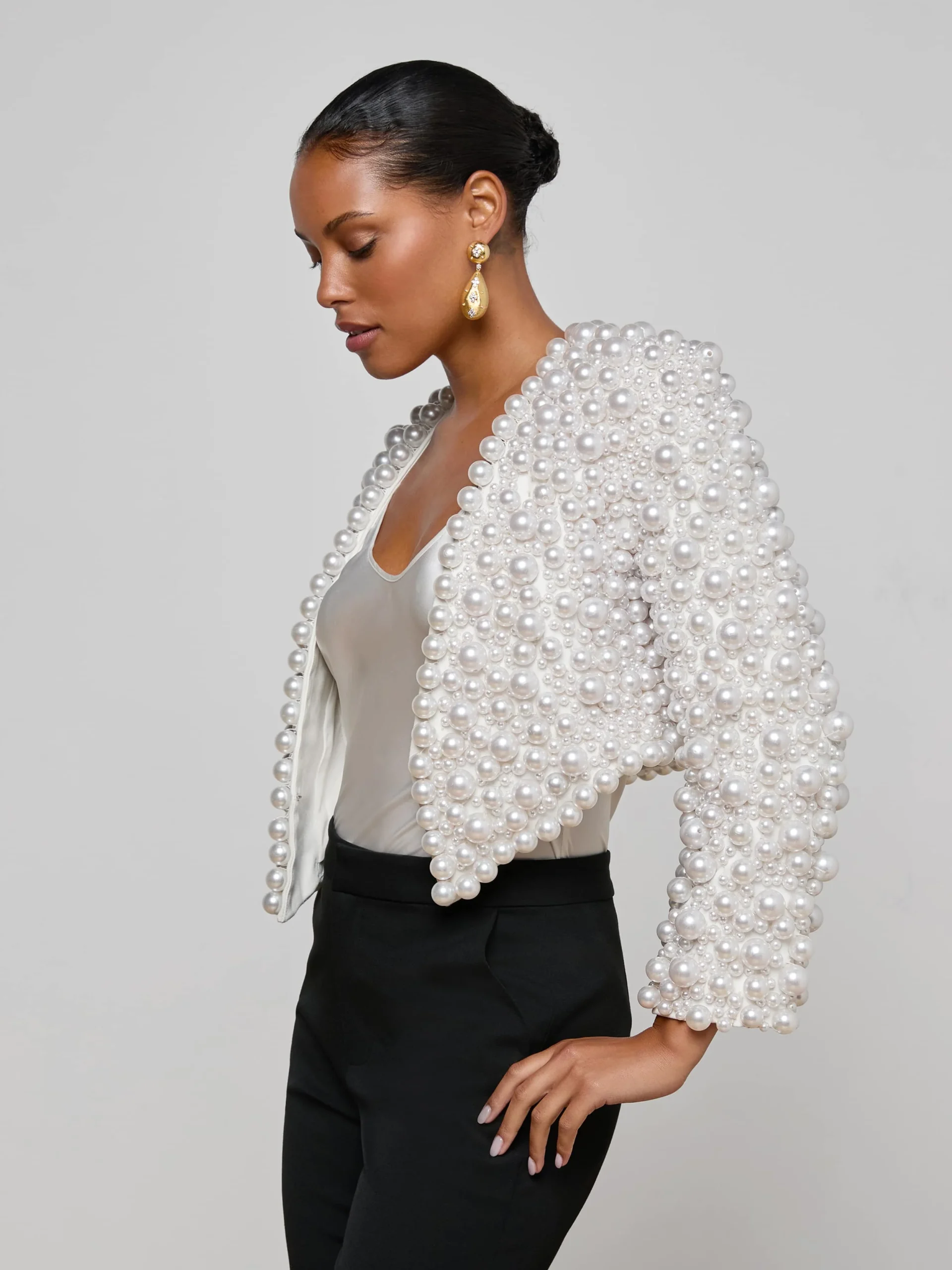 Belle Oversized Pearl Jacket
