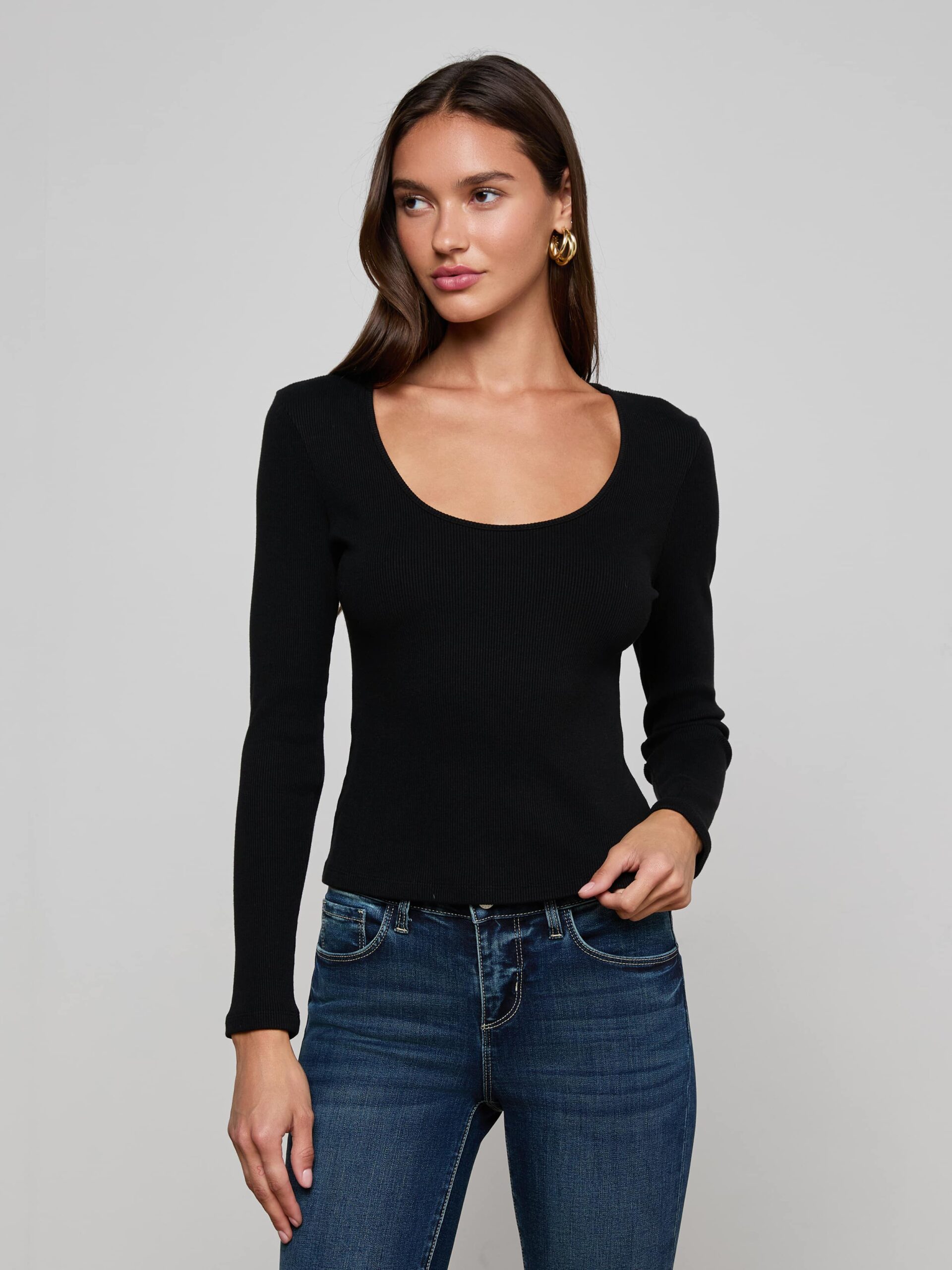 Scarlet Scoopneck Tee