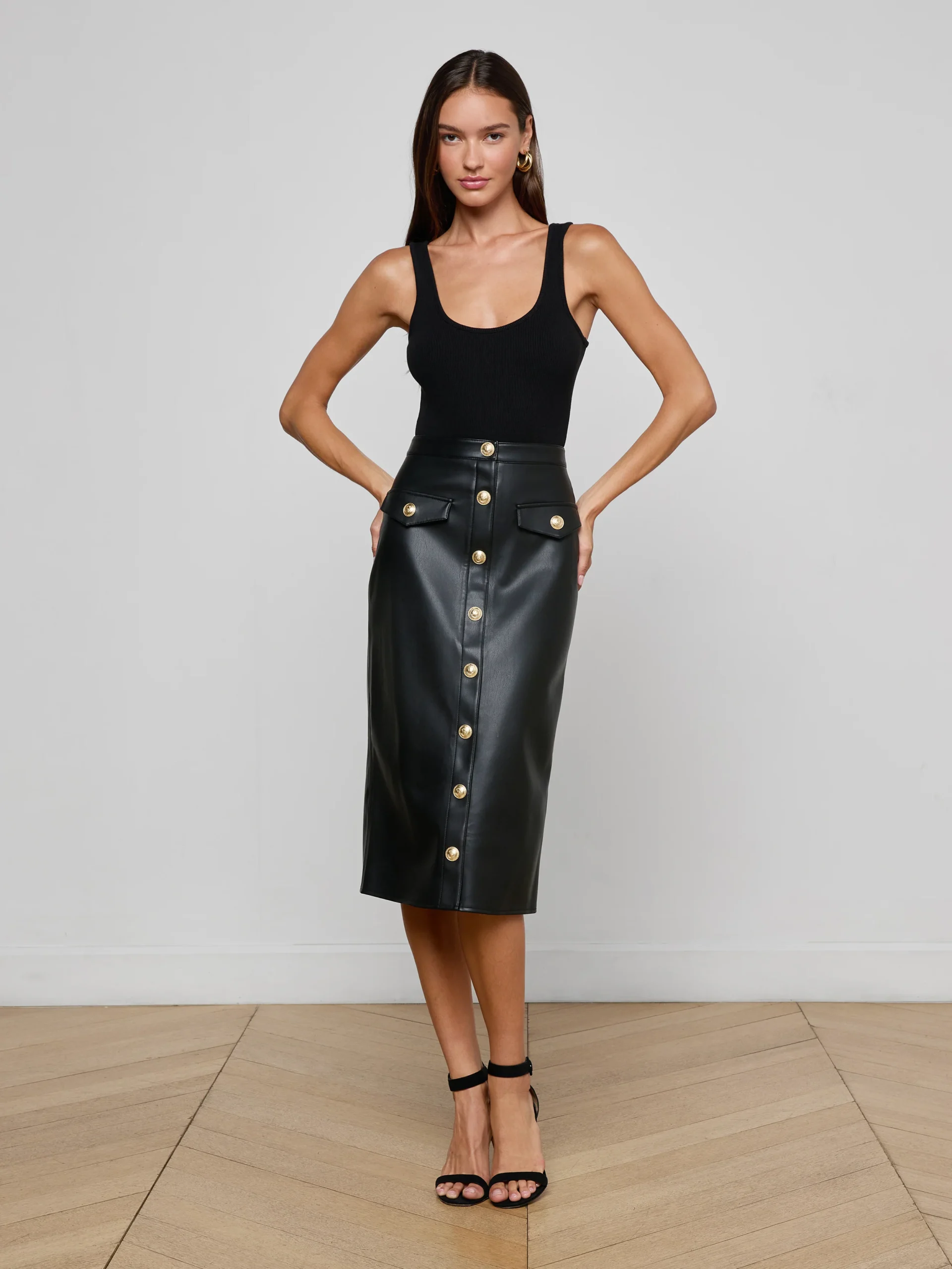 Milann Vegan Leather Skirt