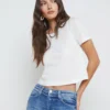 Donna Cotton Cropped Tee