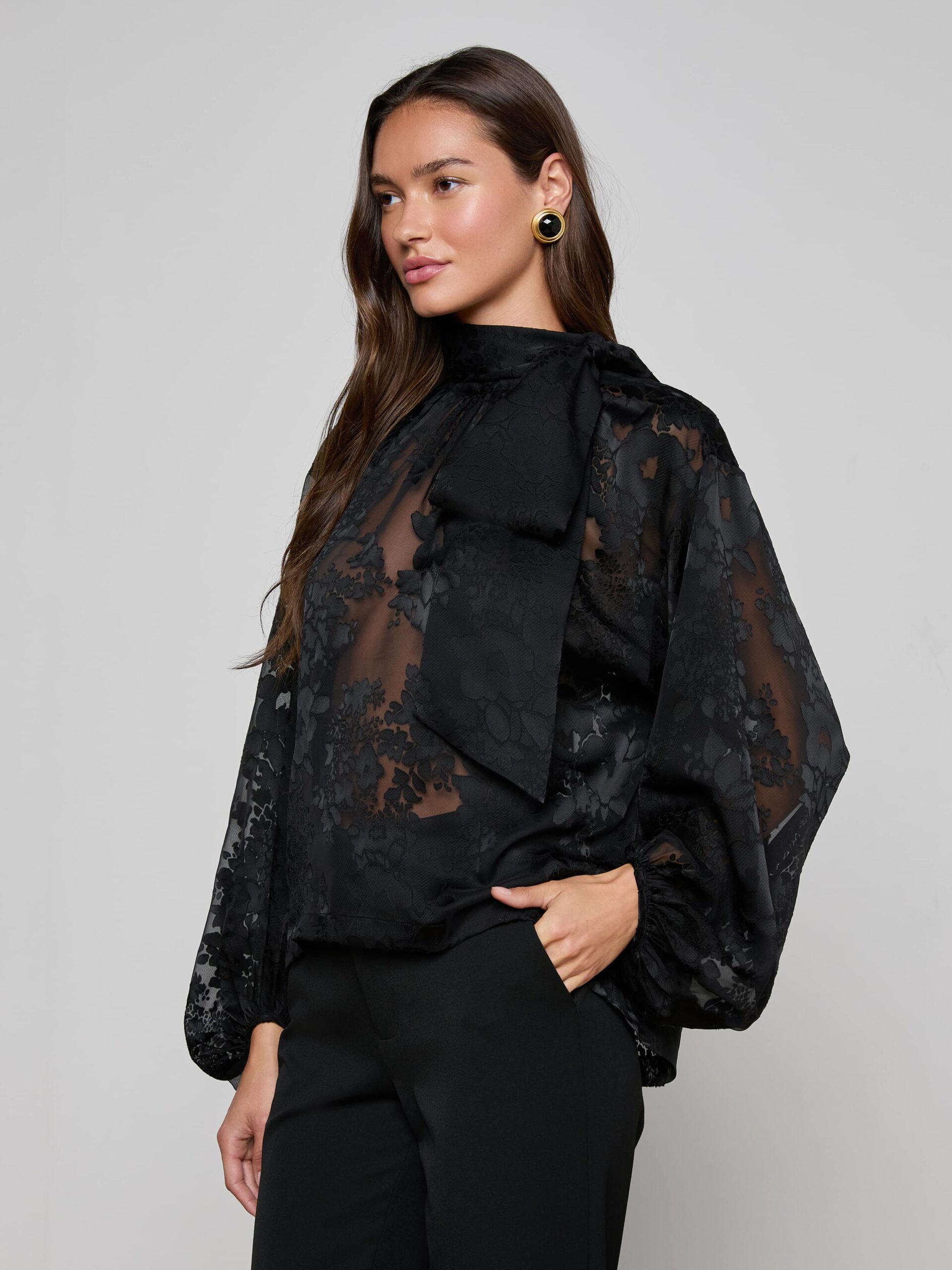 Rhett Burnout Satin Blouse