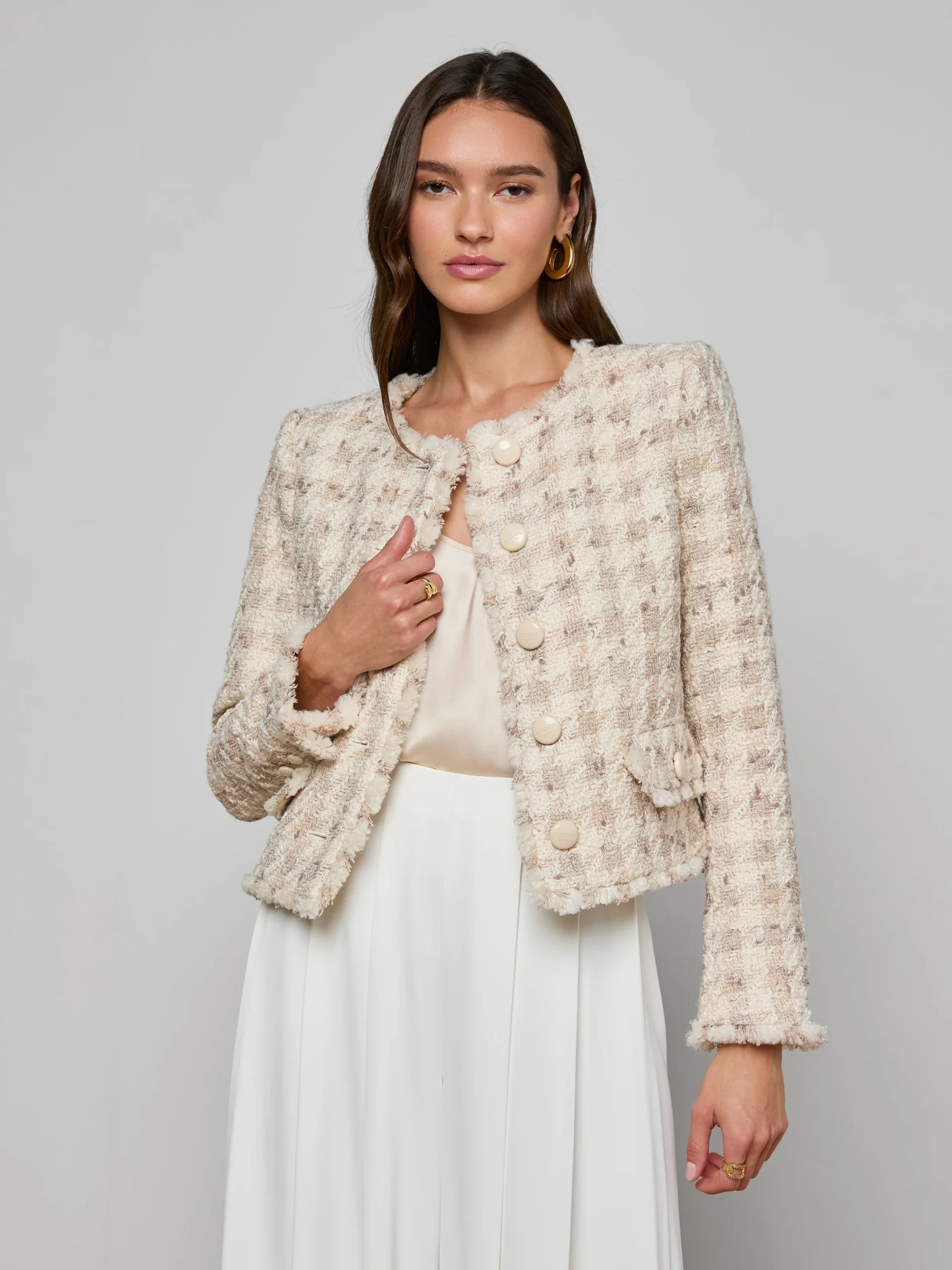 Zell Houndstooth Tweed Jacket