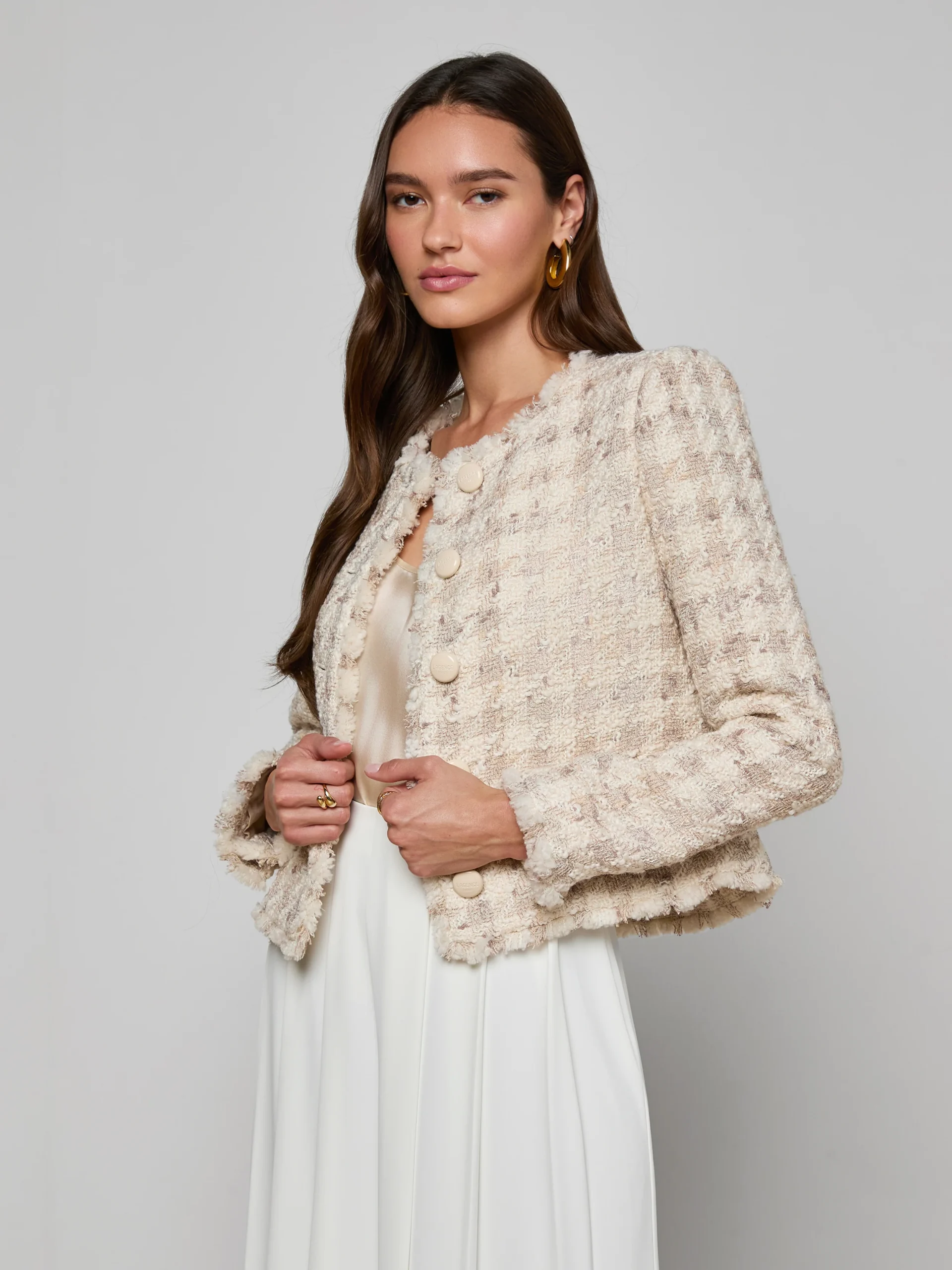 Zell Houndstooth Tweed Jacket