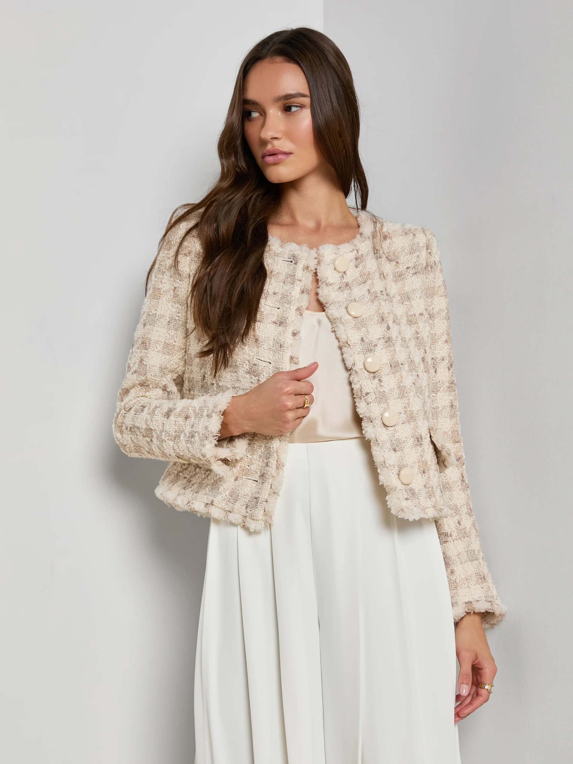 Zell Houndstooth Tweed Jacket