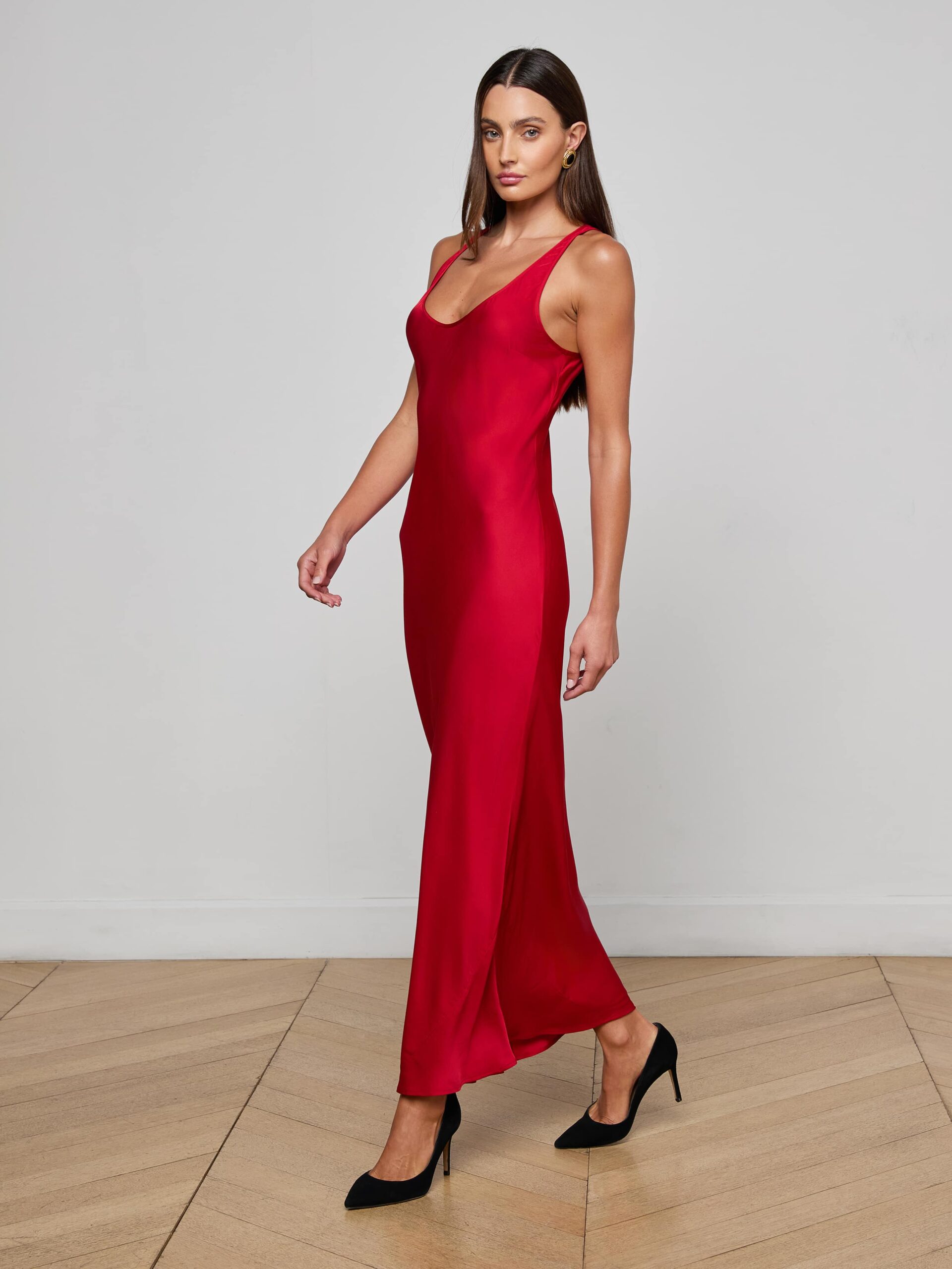 Akiya Satin Maxi Dress