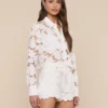 Seychelle Cropped Eyelet Blouse