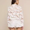 Seychelle Cropped Eyelet Blouse