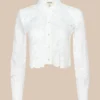 Seychelle Cropped Eyelet Blouse