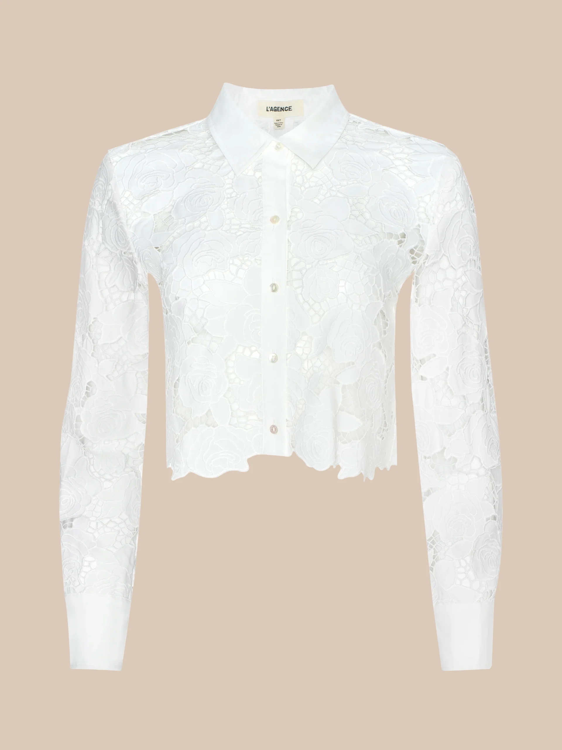 Seychelle Cropped Eyelet Blouse