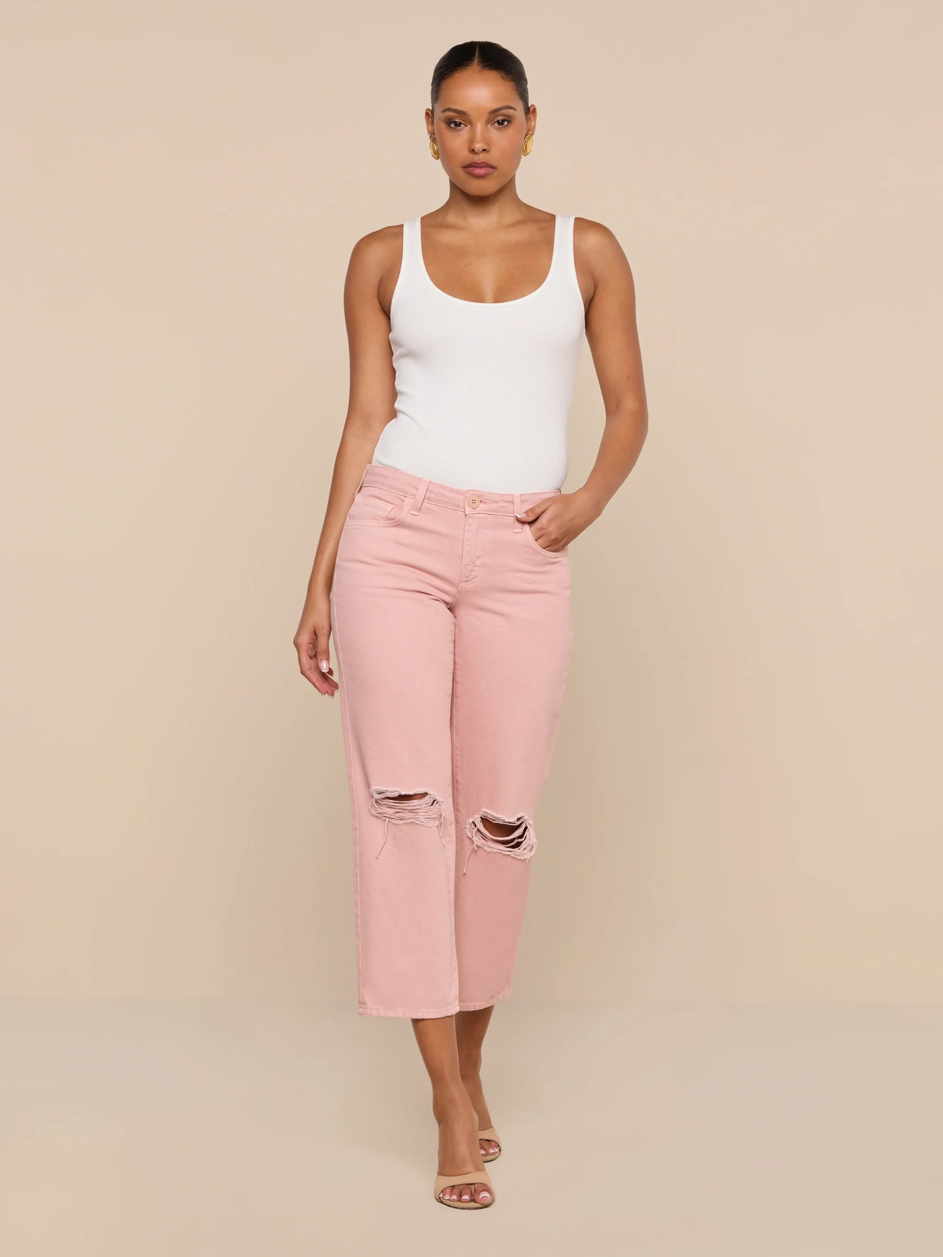 Blaine Cropped Stovepipe Jean
