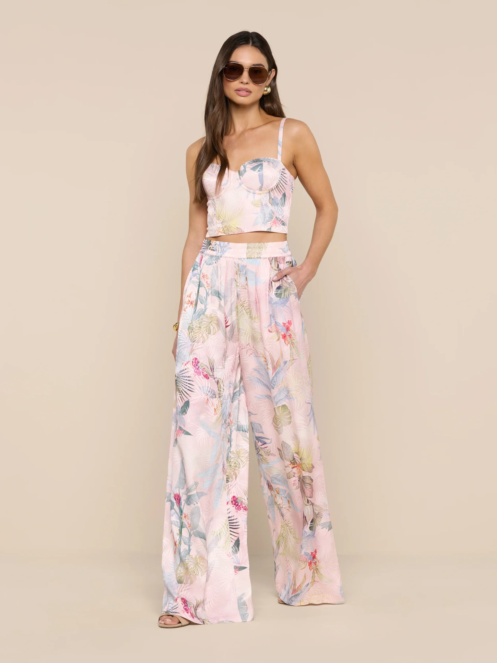 Lillian Satin Wide-Leg Pant