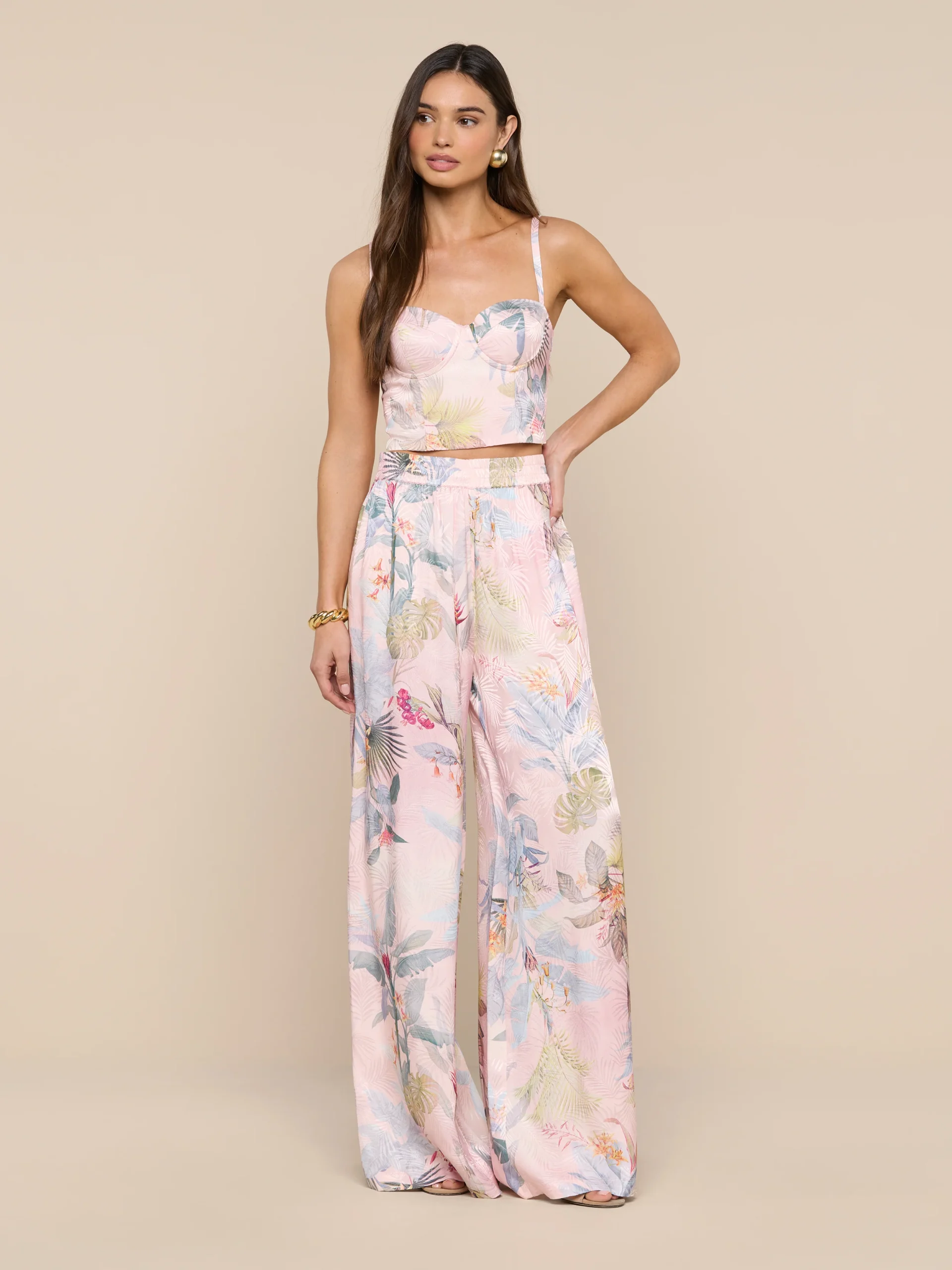 Lillian Satin Wide-Leg Pant