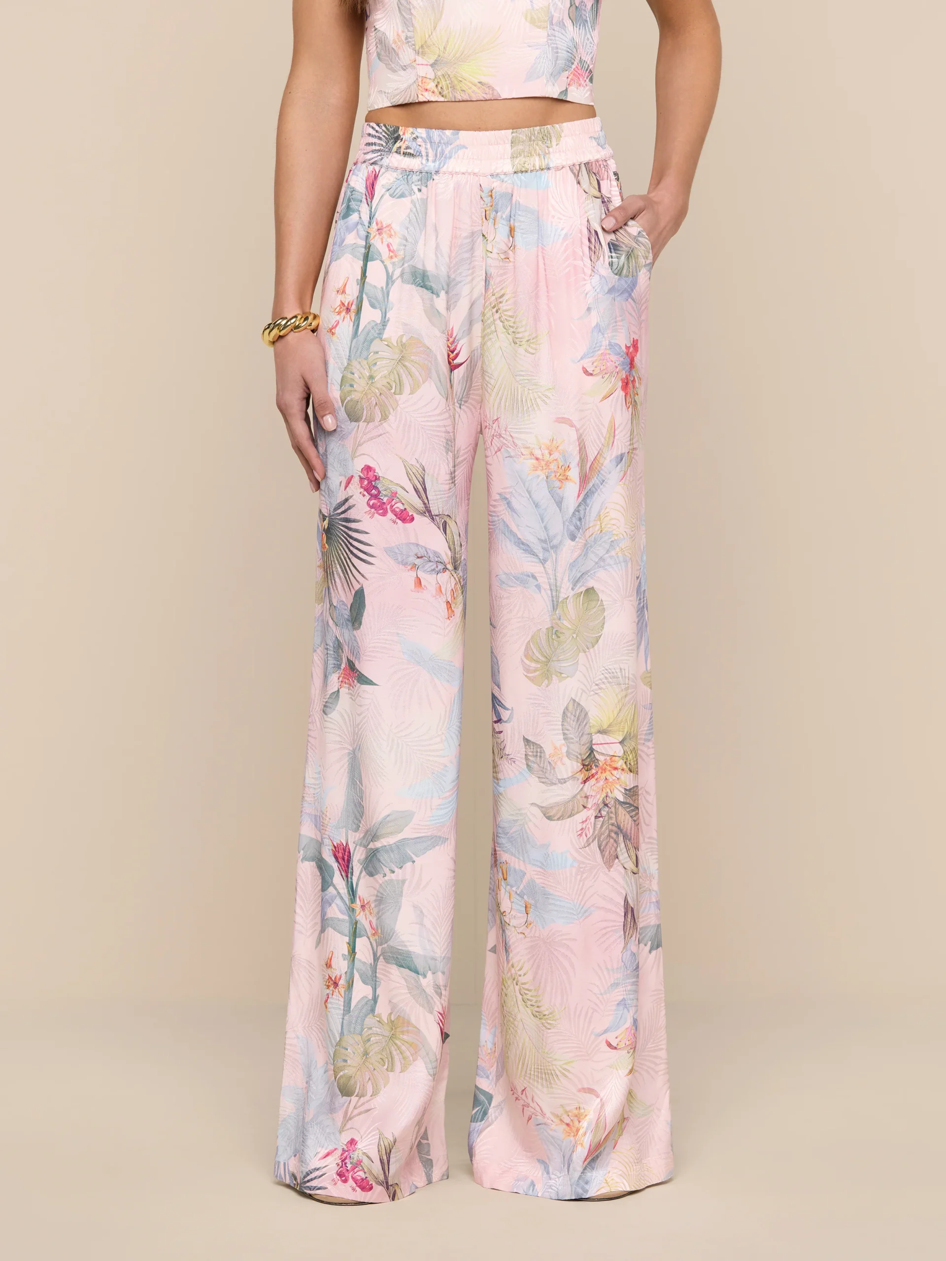 Lillian Satin Wide-Leg Pant